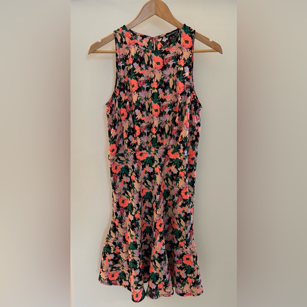 J. Crew Neon Floral Dress